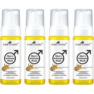 PARK DANIEL Men's Intimate Wash Maintain Ph Balance with Haldi Chandan Pack of 4 of 150ML (4 x 150 ml)