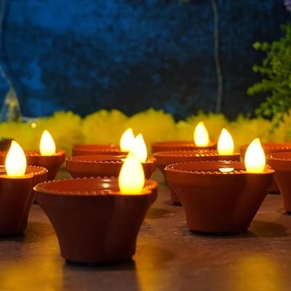 Water Sensor Electric Diya 6 Pcs LED Diya for Home Decoration, Smokeless Flameless Artifical Lights for Diwali, Birthday and All Occasions Water Sensor Electric Diya 6 Pcs LED Diya for Home Decoration, Smokeless Flameless Artifical Lights for Diwali, Birthday and All Occasions