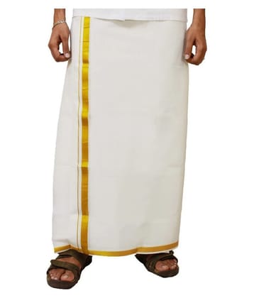 sundar White Lungi - Free size
