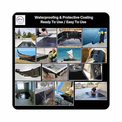 1001 RMP BRUSHING BITUMENS, LEAD FREE ALKALI AND H.R, | WATERPROOFING & PROTECTIVE COATING | IS : 158 CERTIFIED | ANTICORROSIVE COATING BLACK,Heat Resisting Passes the test at 300 C - 1 Ltr