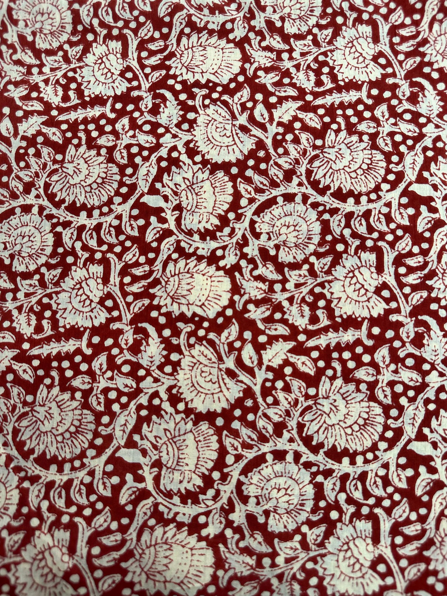 Bagru Print Fabric cotton fabric .-2.5 mtr