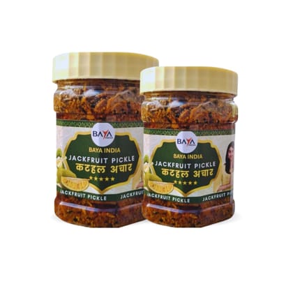 Baya India Kathal ka Achar Combo | 350g Each (Pack of 2) | Homemade Authentic Jackfruit Pickle | Traditional Spicy & Tangy Indian Achar | Preservative-Free | Homemade Taste