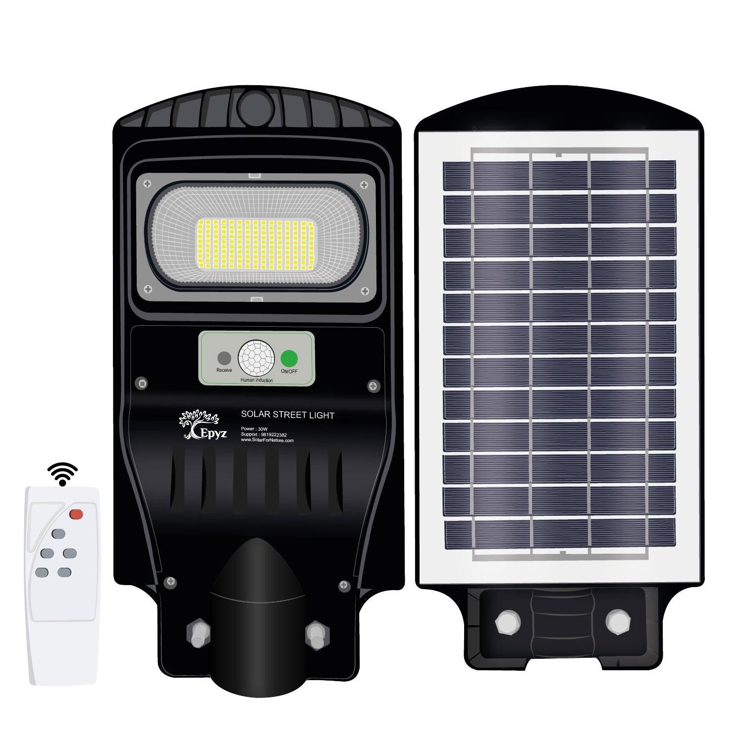 30 Watt Solar Street White Light (Without Pole)-Without Pole
