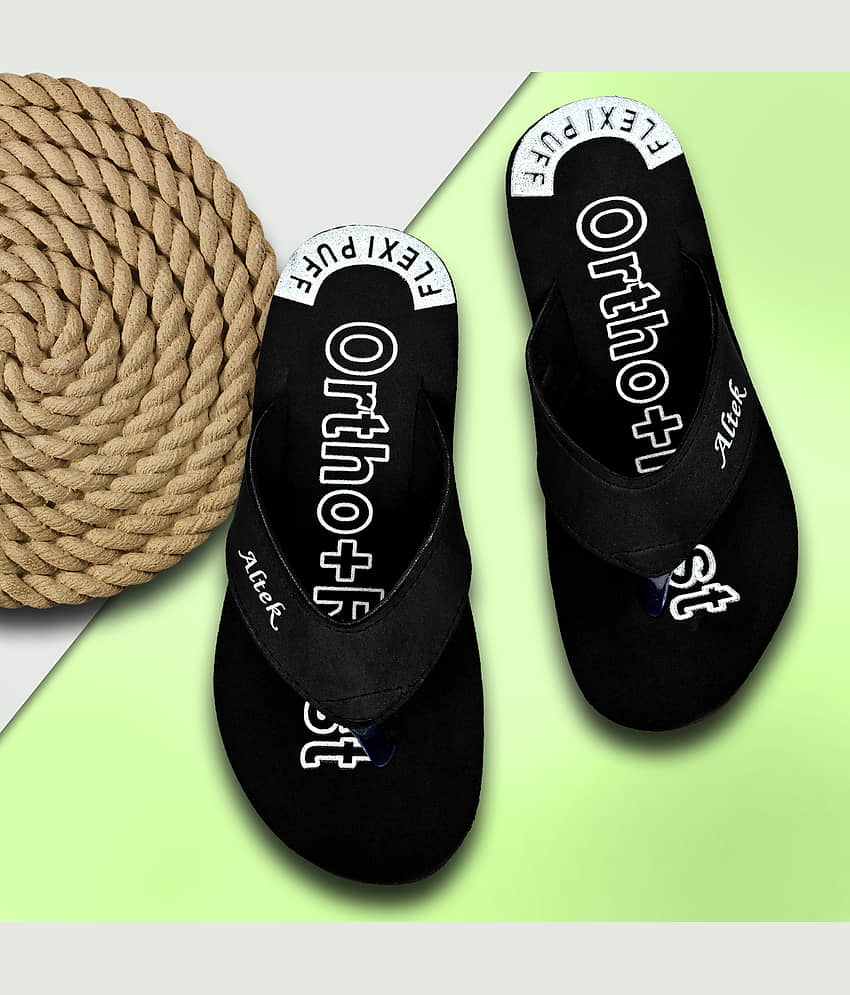 Chappal Wala Black Men's Thong Flip Flop