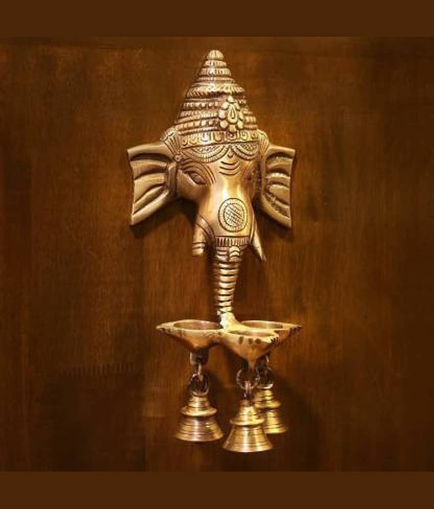 FASHION BIZZ Brass Hanging Diya - Pack of 1