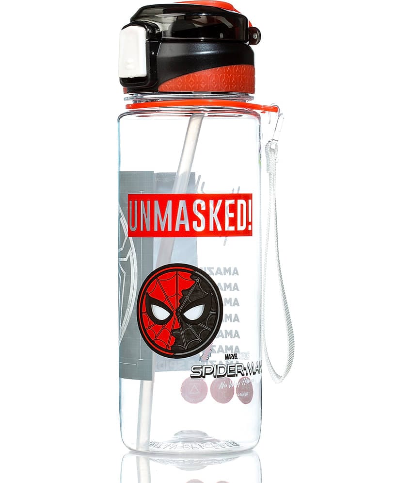 Gluman - Disney Spiderman Bottella Spout Black School Water Bottle 800 mL ( Set of 1 )