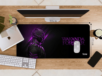 "BLACK PANTHER FOREVER" Gaming Mousepad- Elevate Your Gaming Experience-Extra Large (42CM X 90CM)
