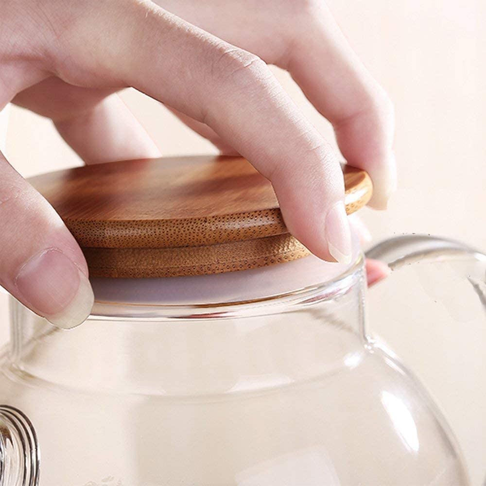 Glass teapot Kettle Teapot with Stainless Steel Infuser, Glass Teapot for Loose Leaf Tea, Blooming Tea, and Herbal