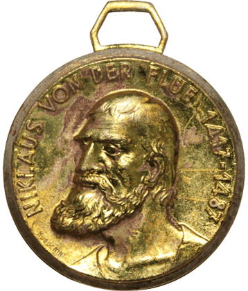 NIKLAUS VON DER FLUE (1417-1487) "HUGUENIN LE LOCLE" RARE MEDAL