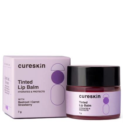 Cureskin Tinted Lip Balm For Women And Men |Hydrates & Protects For Lip Tint With Beetroot,Carrot & Strawberry |Lip Lightening Balm For Dark Lips |Tinted Lip Balm For Dark Lips To Lighten,1 Count Cureskin Tinted Lip Balm For Women And Men |Hydrates & Pro