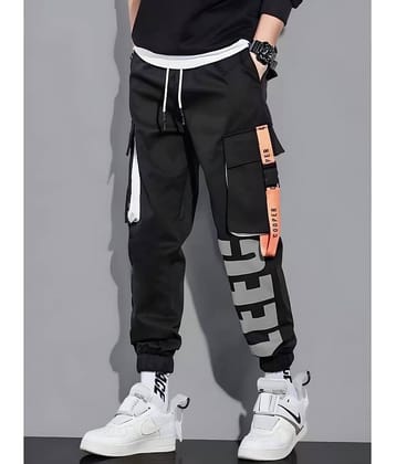 HVBK Black Polyester Men's Joggers ( Pack of 1 )