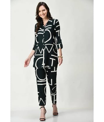 maurya enterprises Women Printed Shirt With Palazzos Co-Ord Set ( Green )