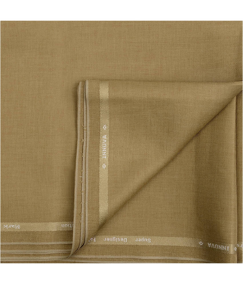 Maharaja Brown Poly Blend Unstitched Suit Piece