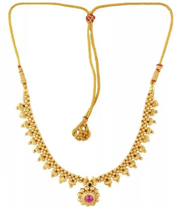 HEER COLLECTION - Gold Pearls Necklace ( Pack of 1 )