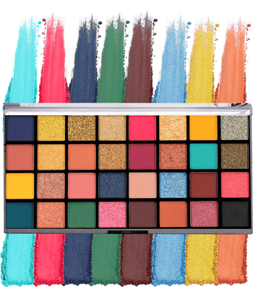 Beauty Berry First Impression Eyeshadow Palette with 32 Matte, Shimmer, Glitter Shades (Shade - 02)