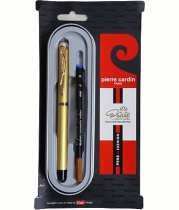PIERRE CARDIN Pearl Exclusive Gold Body Roller Ball Pen (Blue)