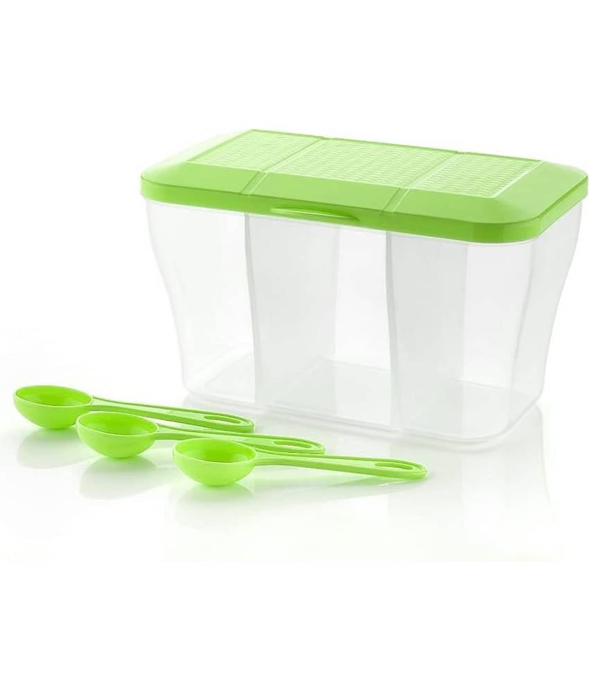 OFFYX - Pickle Jar PET Green Spice Container ( Set of 1 )