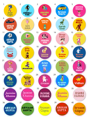 Round Labels-One Name
