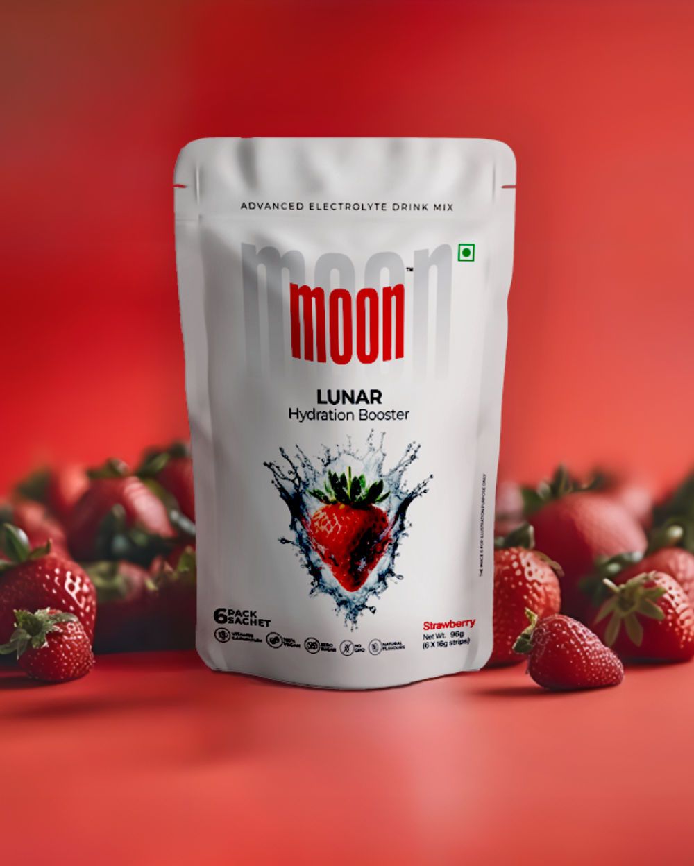 Moon Lunar Strawberry Hydration, 96 gm