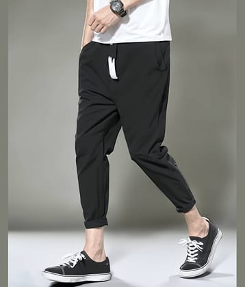 Septem Black Polyester Men's Sports Trackpants ( Pack of 1 )