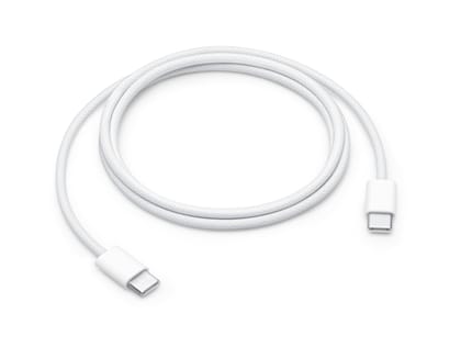 Apple Type-C to Type-C 60W Fast Charging Cable | PD Support | Data Sync | Compatible with iPhone, MacBook, iPad | White Apple Type-C to Type-C 60W Fast Charging Cable | PD Support | Data Sync | Compatible with iPhone, MacBook, iPad | White