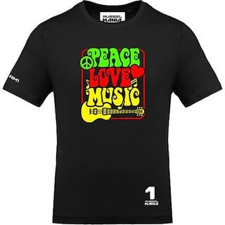 Fastbend Mens Black Printed Cotton Blend Round Neck T-Shirt