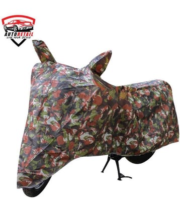 AutoRetail - Jungle Dust Proof Two Wheeler Polyster Cover With (Mirror Pocket) for Apache RTR 180 ( Pack of 1 )