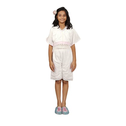 DE CHEVALERiE en Rouge - Ashter Rose Nightdress- White  5- 6 Years