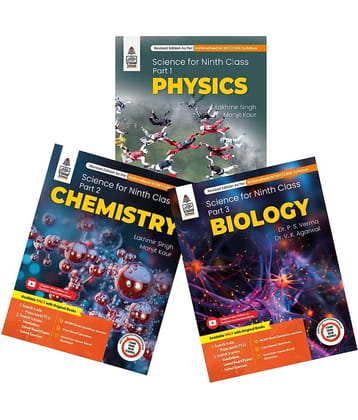 Combo Pack: Lakhmir Singh Class 9 Science (Biology, Physics, Chemistry) - Examination 2025-26