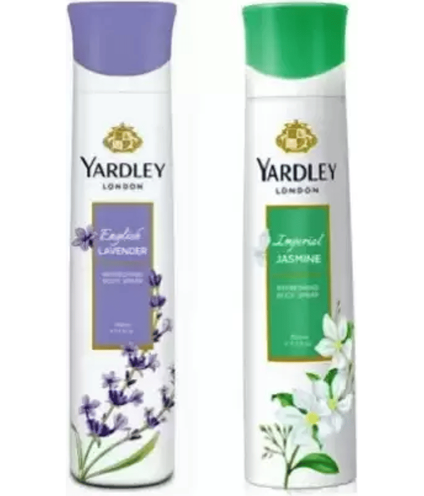 Yardley London English Lavender and Jasmine Deodorant Spray - For Men & Women  (150 ml each, Pack of 2).