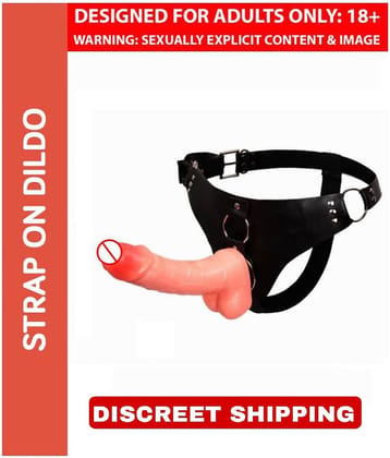 7 INCH BIG HOLLOW STRAP ON DILDO WITH VIBRATION AND BELT FEMALE SEX TOY BY KAMAHOUSE (LOW PRICE)
