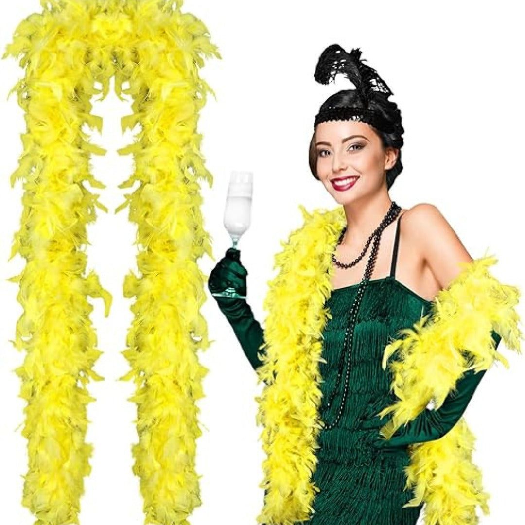 Wanna Party Feather Boa Yellow