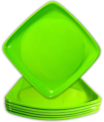 Inpro 6 Pcs Melamine Light Green Half Plate