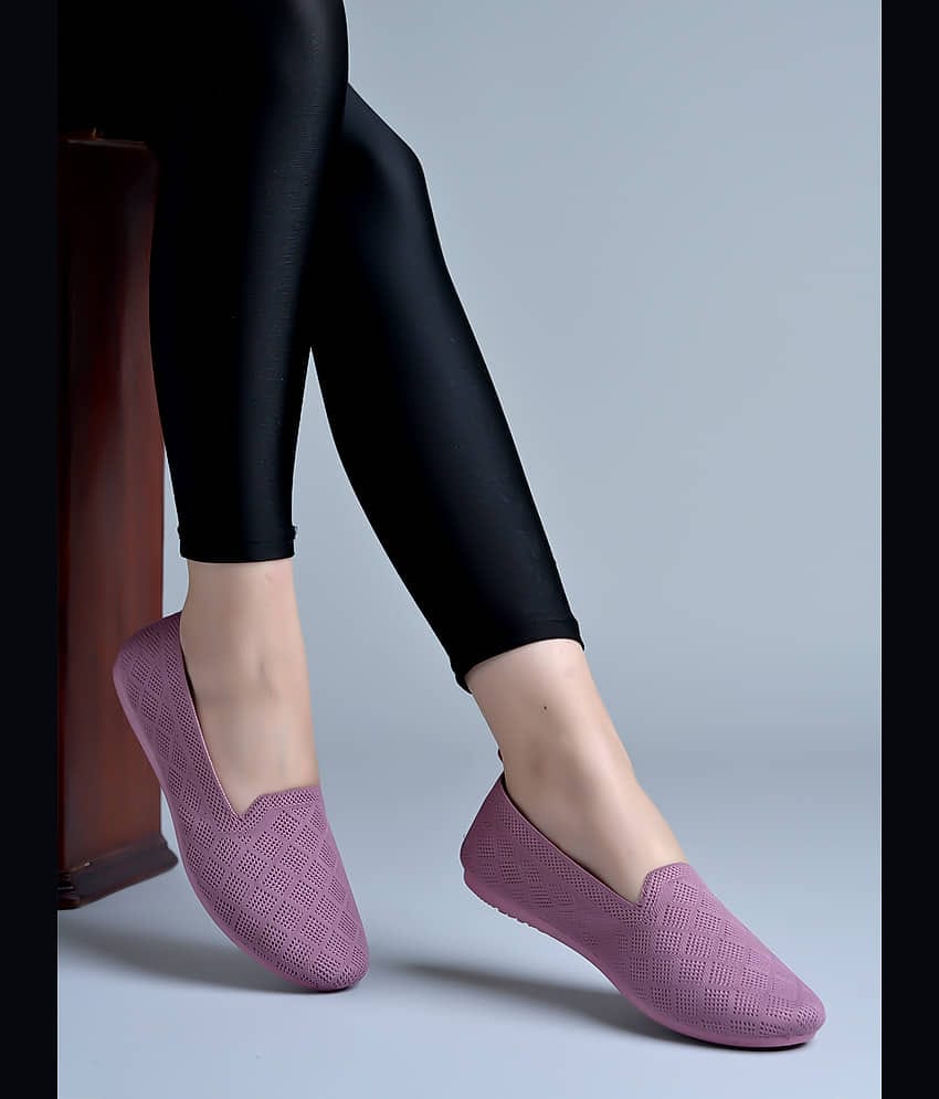 Shoetopia Maroon Women's Ethnic Ballerinas