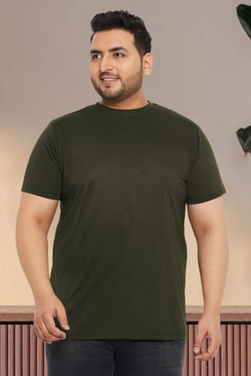 Plus Size - Olive - Classic Crew-XXL