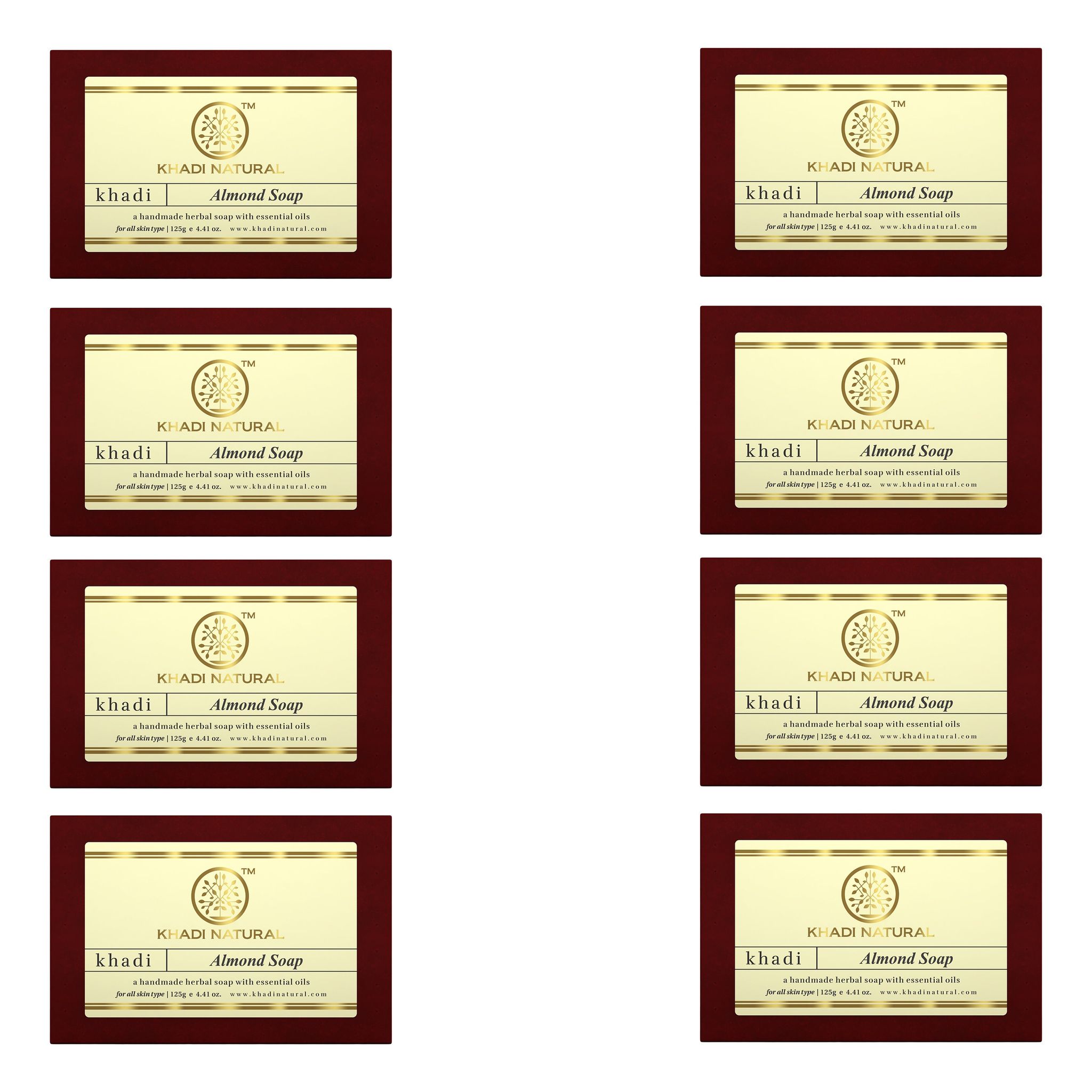 Khadi Natural Almond Soap Combo Pack Of 8 – 125gm Each