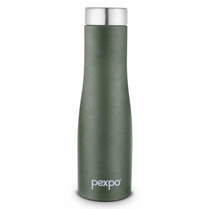 PEXPO Stainless Steel Fridge Water Bottle, 750 ml, Military Green, Monaco | Eco-Friendly & Leak-Proof Water Bottle