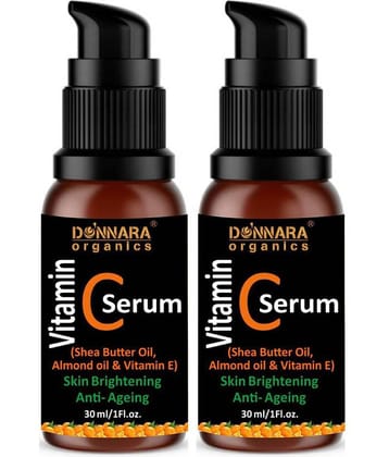 Donnara Organics Vitamin C Serum - For Anti Aging & Skin Brightening Face Serum 60 mL Pack of 2