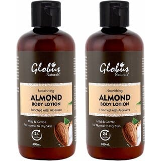 Globus Naturals Body Lotion Almond 300ml, Set of 2
