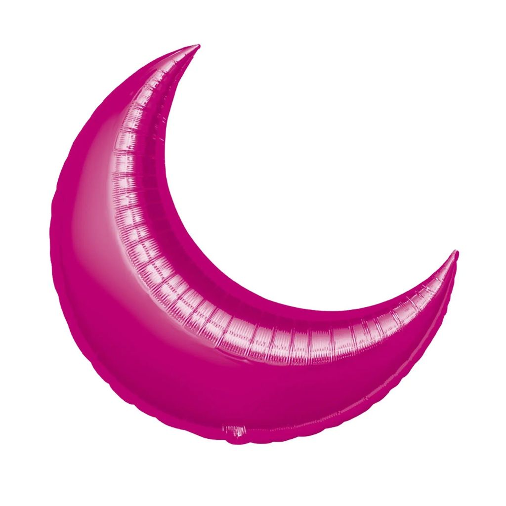 Fuchsia Crescent Moon Shaped Balloon 26" S40 - Party and Festive Needs | Buy online on ZillyBuy