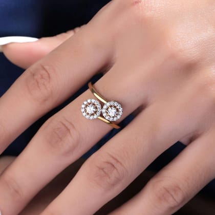 Hennedy Silver Moissanite Ring | 22KT Gold Vermeil-13 / Yellow Gold