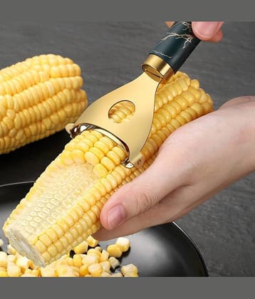 GLOWELL Gold Stainless Steel Corn Kerneler ( Pack of 1 )