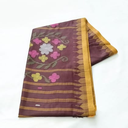 Russian Muga Sari - Maroon