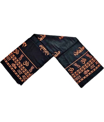 Mk weaves Pack of 1 Cotton Below 300 -GSM Bath Towel & Scarves ( Black )
