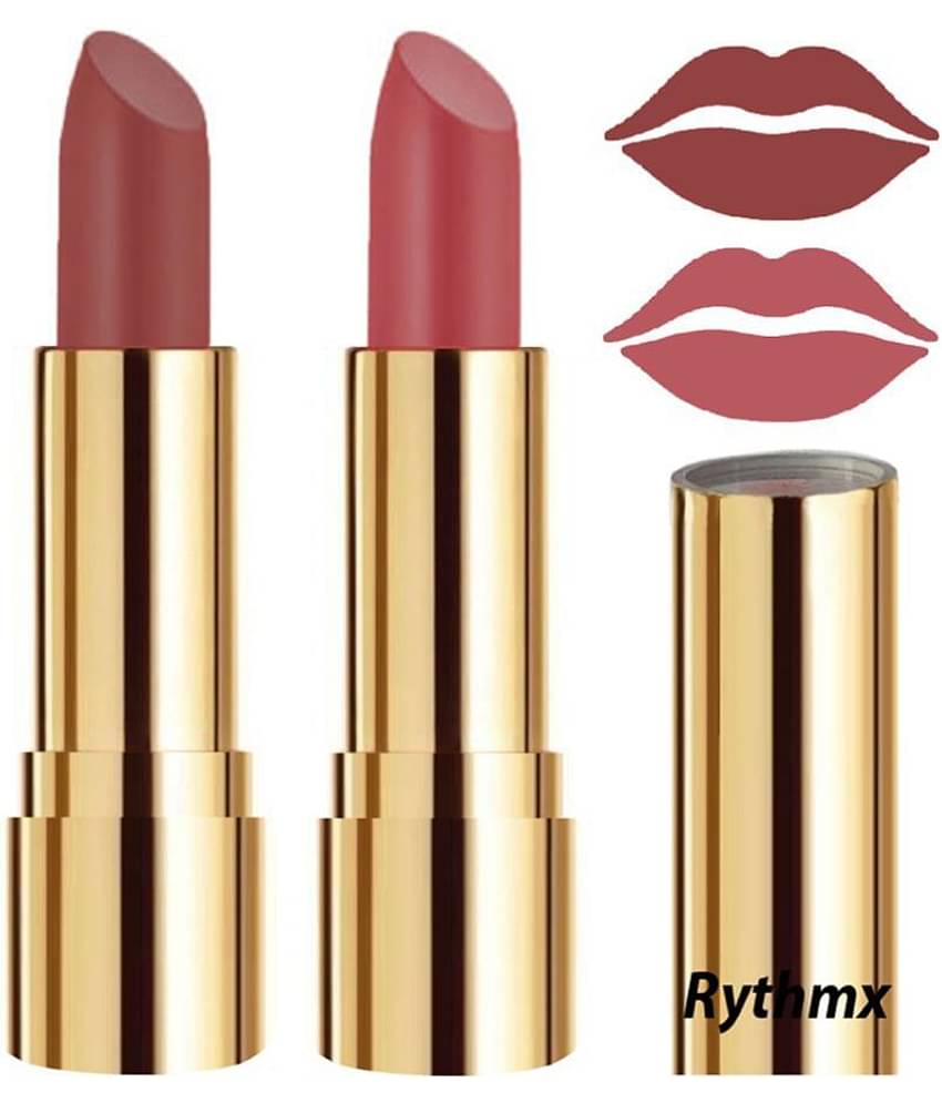Rythmx Nude,Nude Matte Creme Lipstick Long Stay on Lips Multi Pack of 2 8 g
