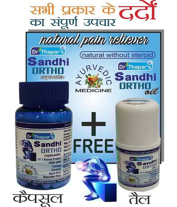 Dr. Thapar'S Sandhi Ortho Ay.Massage Oil & 50+10 Free Capsule 500 Mg Pack of 2