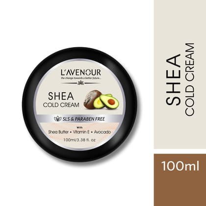 L'avenour Shea Cold Cream For Dry Skin, Deep Hydration, SLS & Paraben Free Moisturizer - 100ml