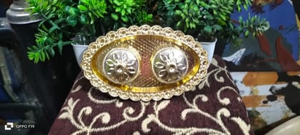 Oval Haldi kumkum plate