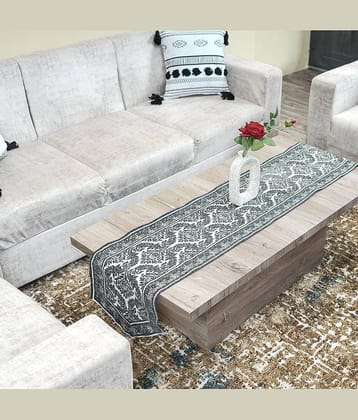 FURNISHING HUT Cotton 10 Seater Table Runner ( 180 cm x 34 cm ) Single - Gray