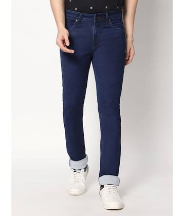 HJ HASASI - Navy Blue Cotton Regular Fit Men's Jeans ( Pack of 1 )